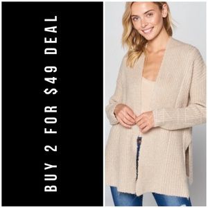 ❄️OATMEAL WOOL BLEND CARDIGAN